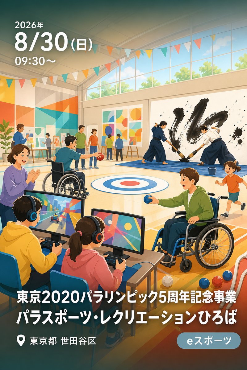 東京2020パラリンピック5周年記念事業 パラスポーツ・レクリエーションひろば