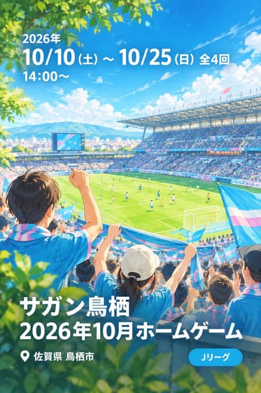 サガン鳥栖 2026年10月ホームゲーム