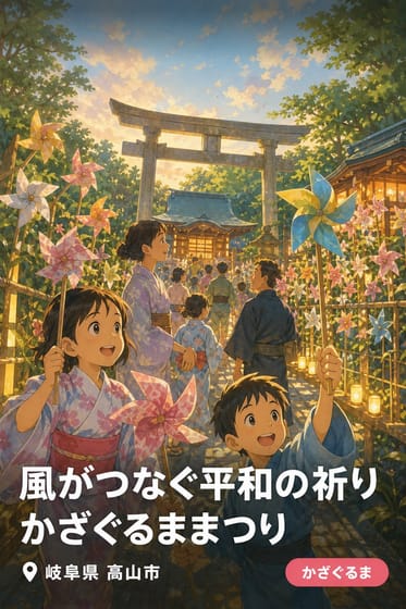 風がつなぐ平和の祈り かざぐるままつり