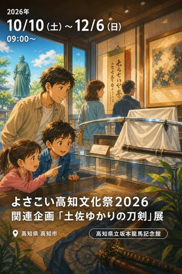 よさこい高知文化祭２０２６関連企画「土佐ゆかりの刀剣」展