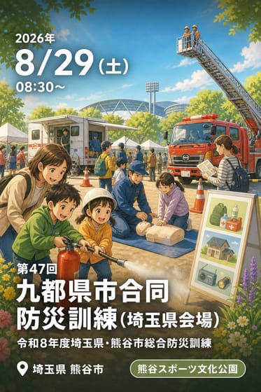 第47回九都県市合同防災訓練（埼玉県会場）令和8年度埼玉県・熊谷市総合防災訓練