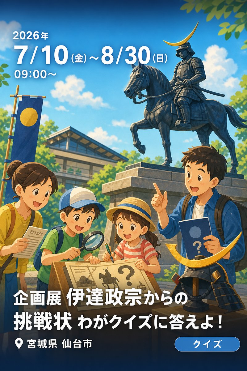 企画展 伊達政宗からの挑戦状 わがクイズに答えよ！