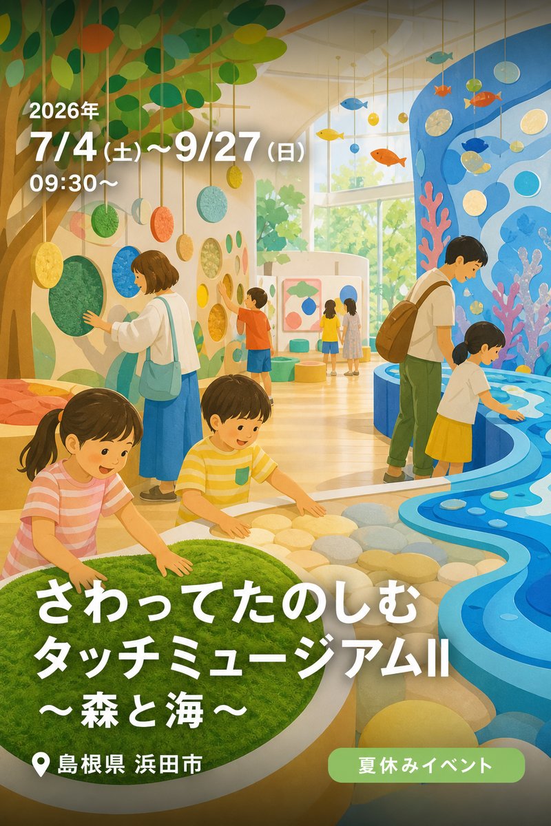 さわってたのしむタッチミュージアムII 〜森と海〜