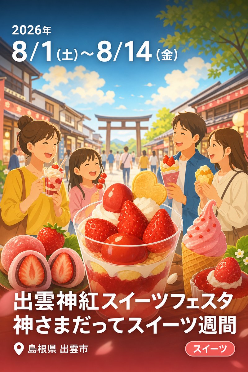 出雲神紅スイーツフェスタ 神さまだってスイーツ週間