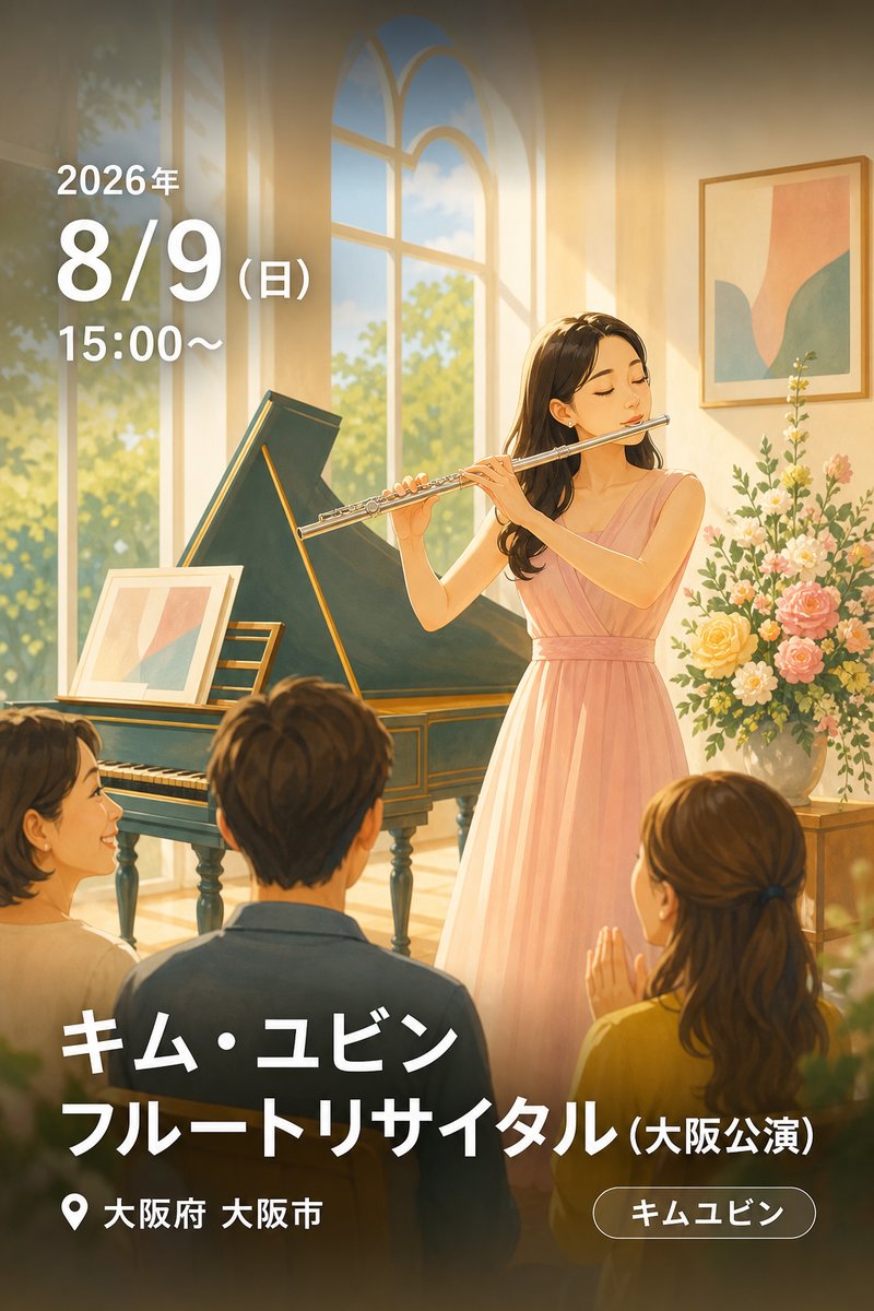 キム・ユビン フルートリサイタル (大阪公演)