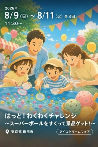 はっと！わくわくチャレンジ 〜スーパーボールをすくって景品ゲット！〜