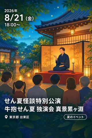 せん夏怪談特別公演 牛抱せん夏 独演会 真景累ヶ淵