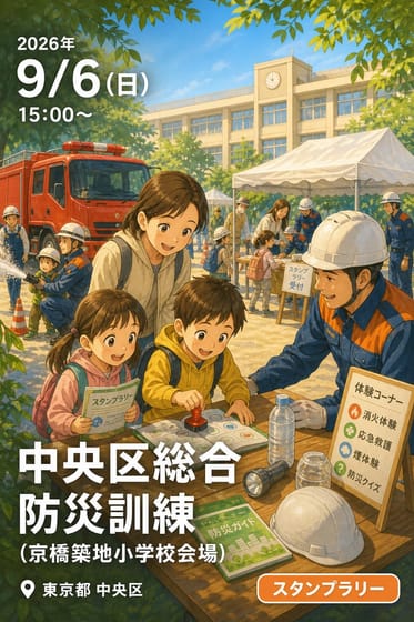 中央区総合防災訓練 (京橋築地小学校会場)