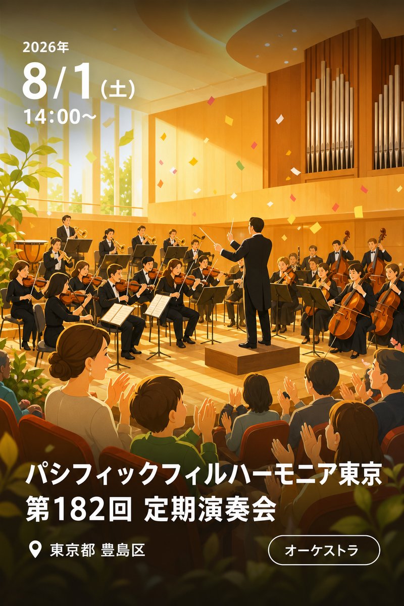 パシフィックフィルハーモニア東京 第182回 定期演奏会