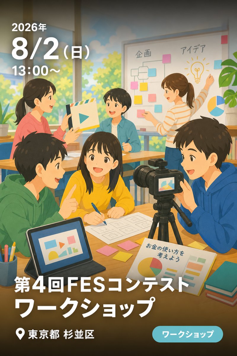 東京都杉並区：8月2日（日）13:00～ ワークショップ｜第4回FESコンテスト