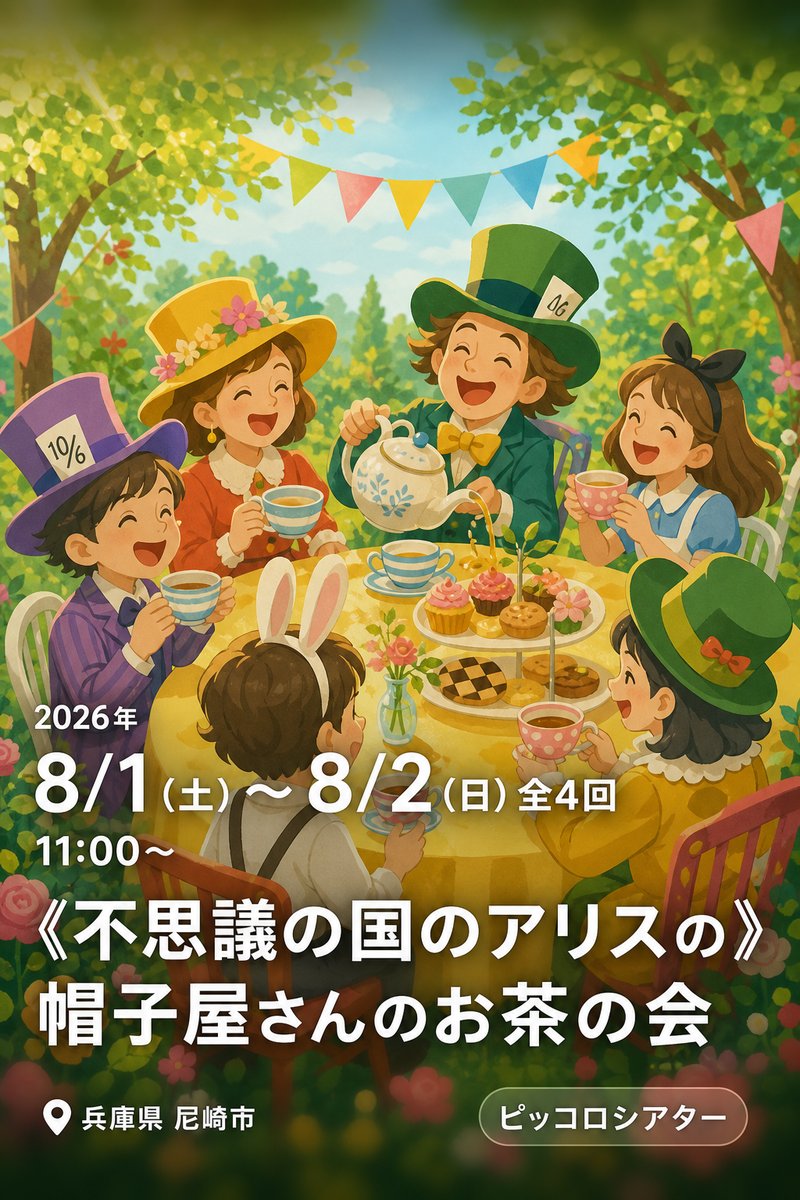 《不思議の国のアリスの》帽子屋さんのお茶の会