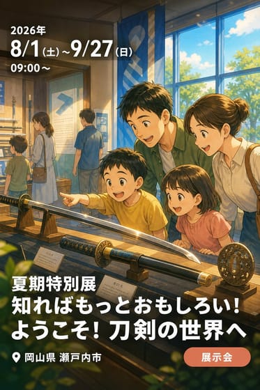 夏期特別展「知ればもっとおもしろい！ようこそ！刀剣の世界へ」