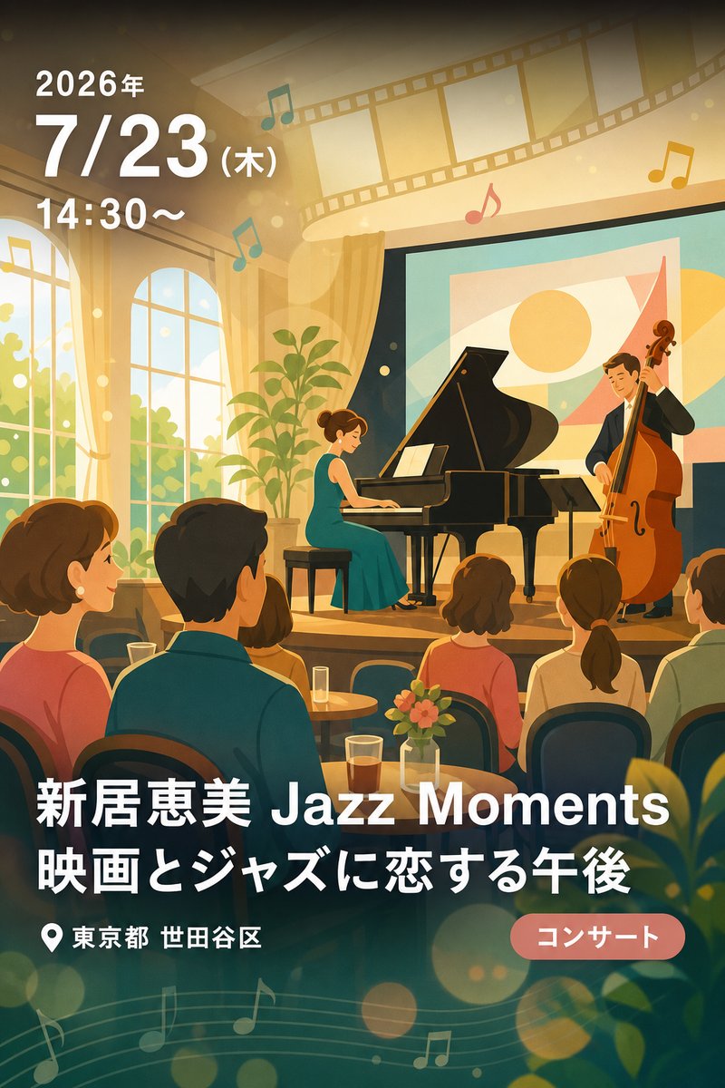 新居恵美 Jazz Moments 映画とジャズに恋する午後