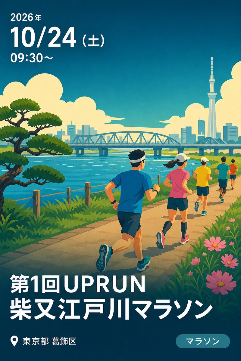 第1回UPRUN柴又江戸川マラソン