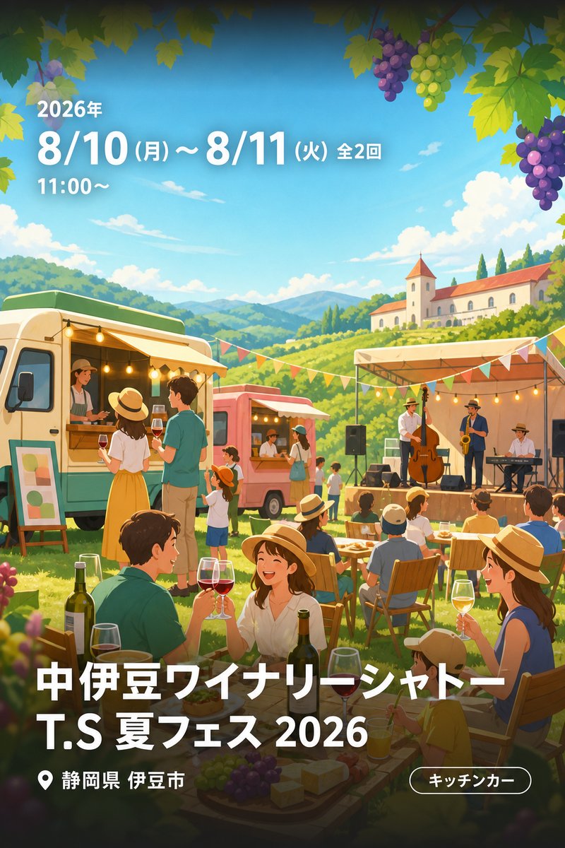 中伊豆ワイナリーシャトー T.S 夏フェス 2026
