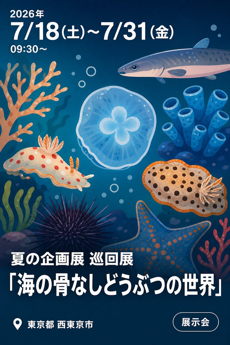 夏の企画展 巡回展「海の骨なしどうぶつの世界」