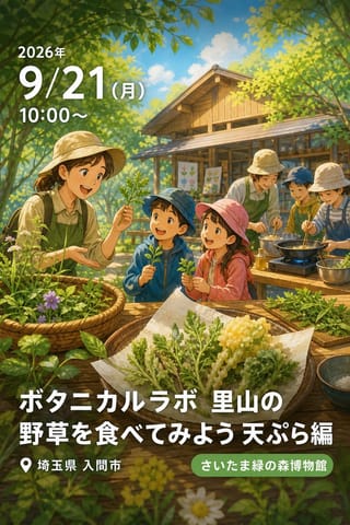 ボタニカルラボ 里山の野草を食べてみよう 天ぷら編
