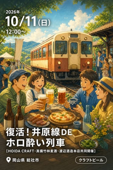 復活！井原線DEホロ酔い列車【HOIDA CRAFT・真備竹林麦酒・渡辺酒造本店共同開催】