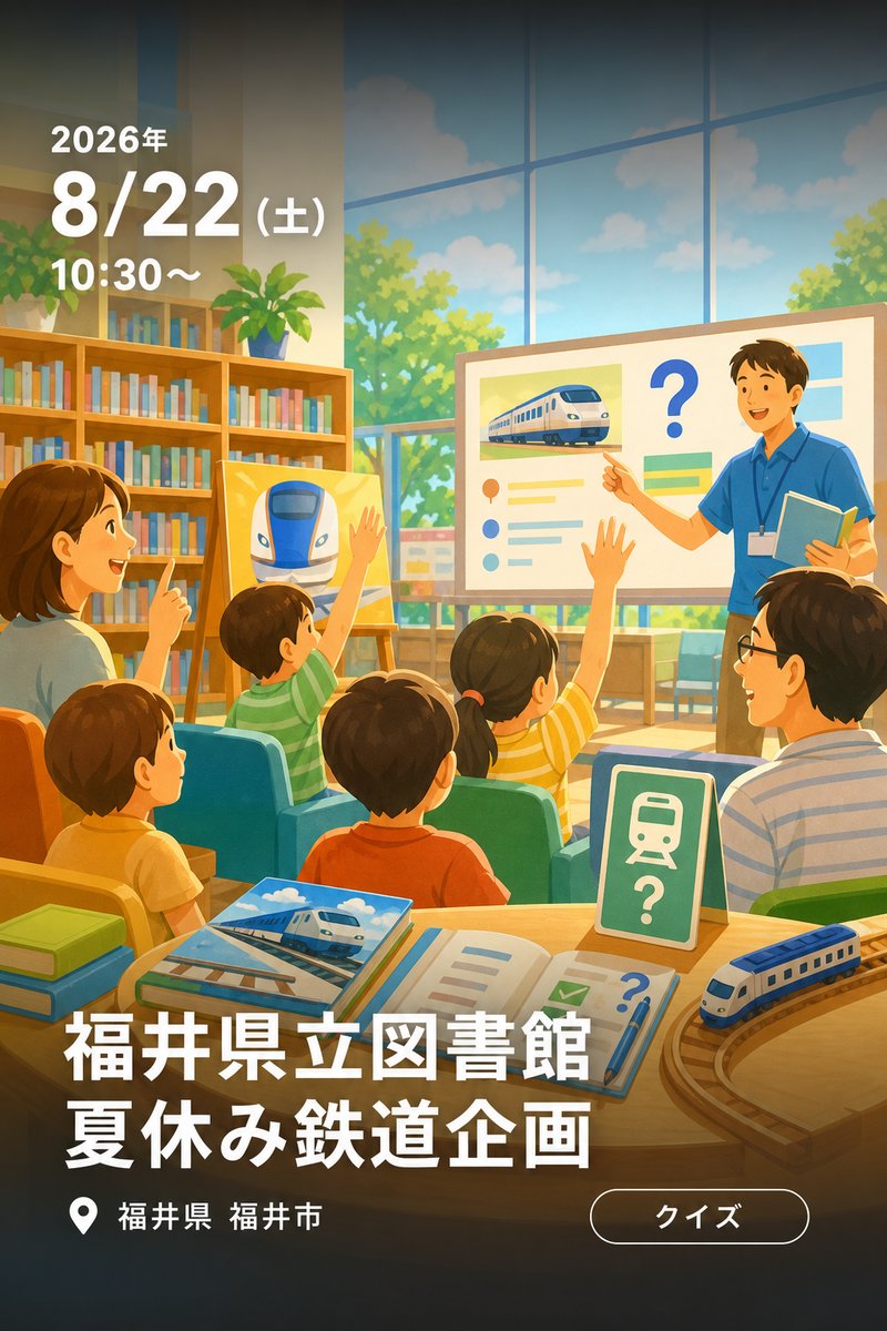 福井県立図書館 夏休み鉄道企画