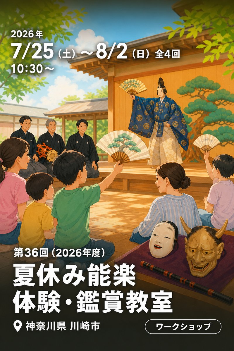 第36回（2026年度）夏休み能楽体験・鑑賞教室