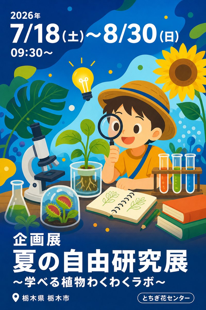 企画展 夏の自由研究展 〜学べる植物わくわくラボ〜