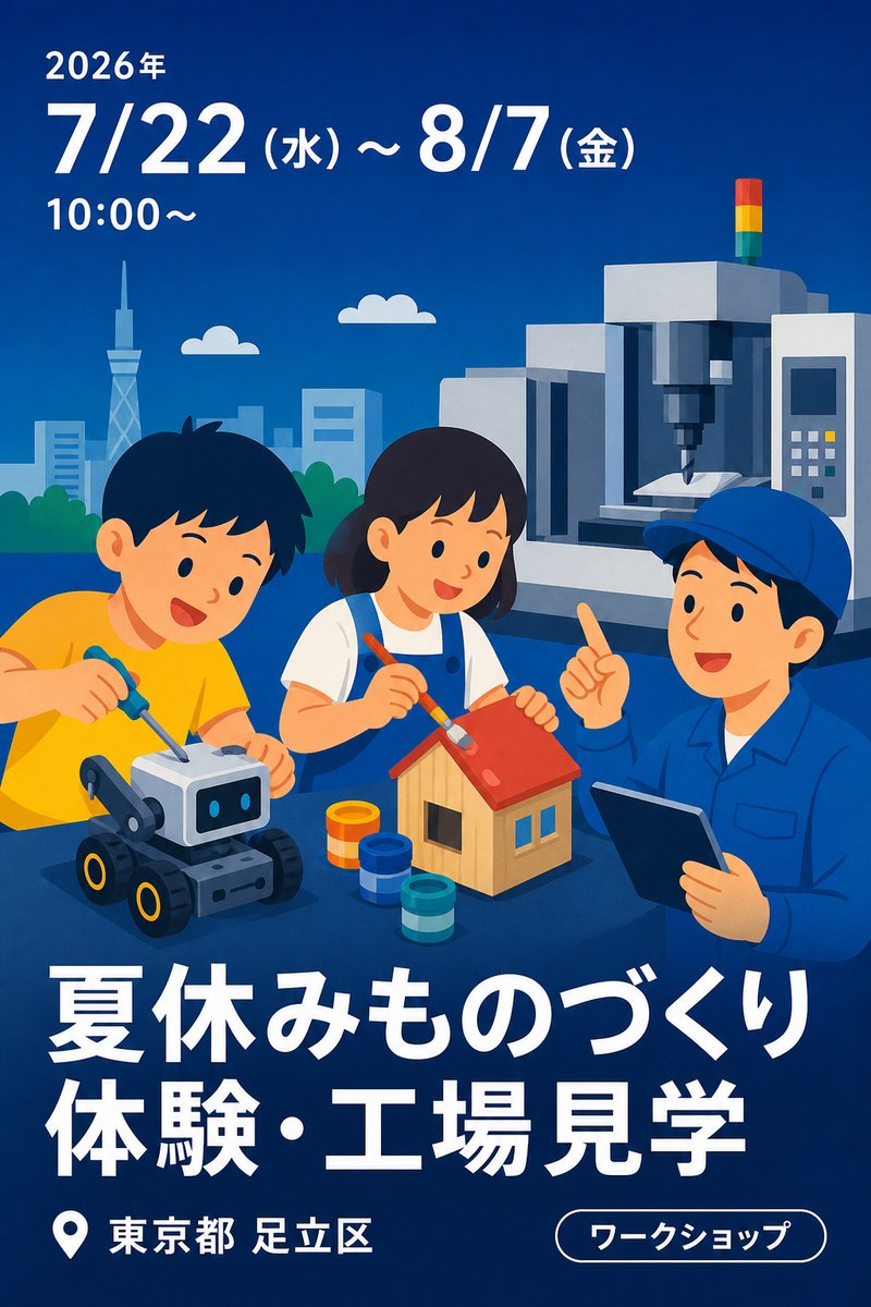 夏休みものづくり体験・工場見学