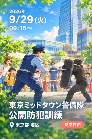東京ミッドタウン警備隊 公開防犯訓練