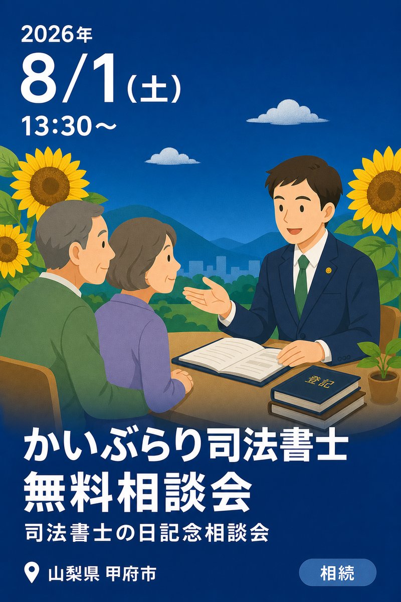 かいぶらり司法書士無料相談会 司法書士の日記念相談会