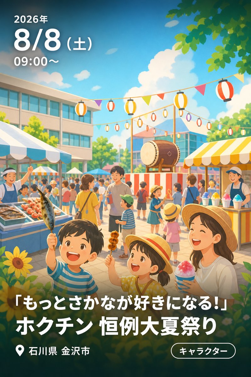 「もっとさかなが好きになる！」ホクチン 恒例大夏祭り