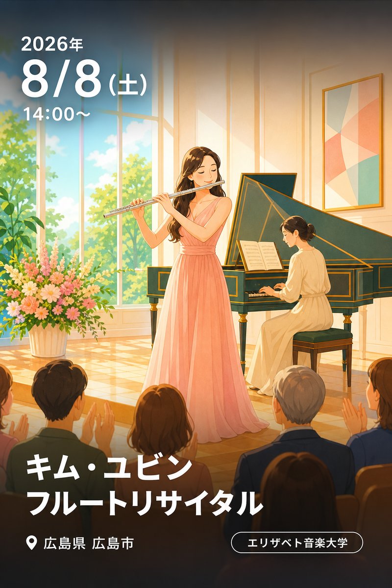 キム・ユビン フルートリサイタル (広島公演)