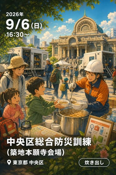 中央区総合防災訓練 (築地本願寺会場)