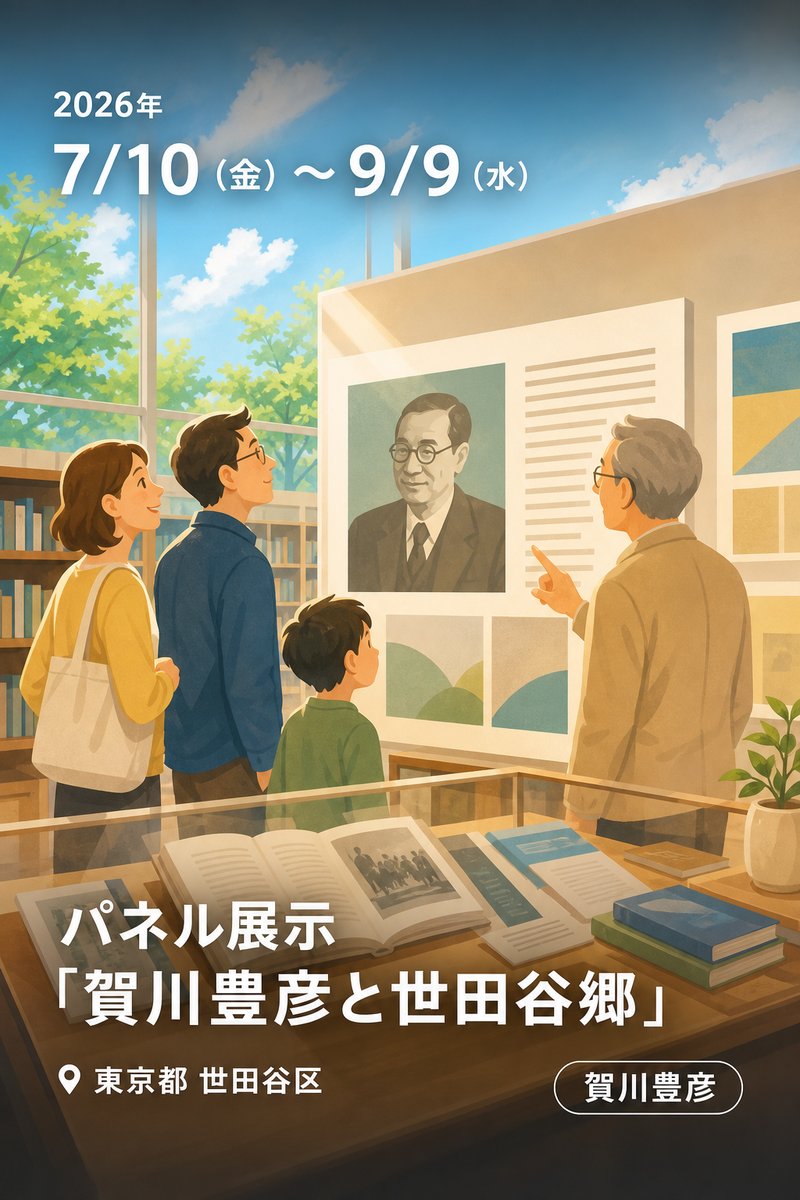 パネル展示「賀川豊彦と世田谷郷」