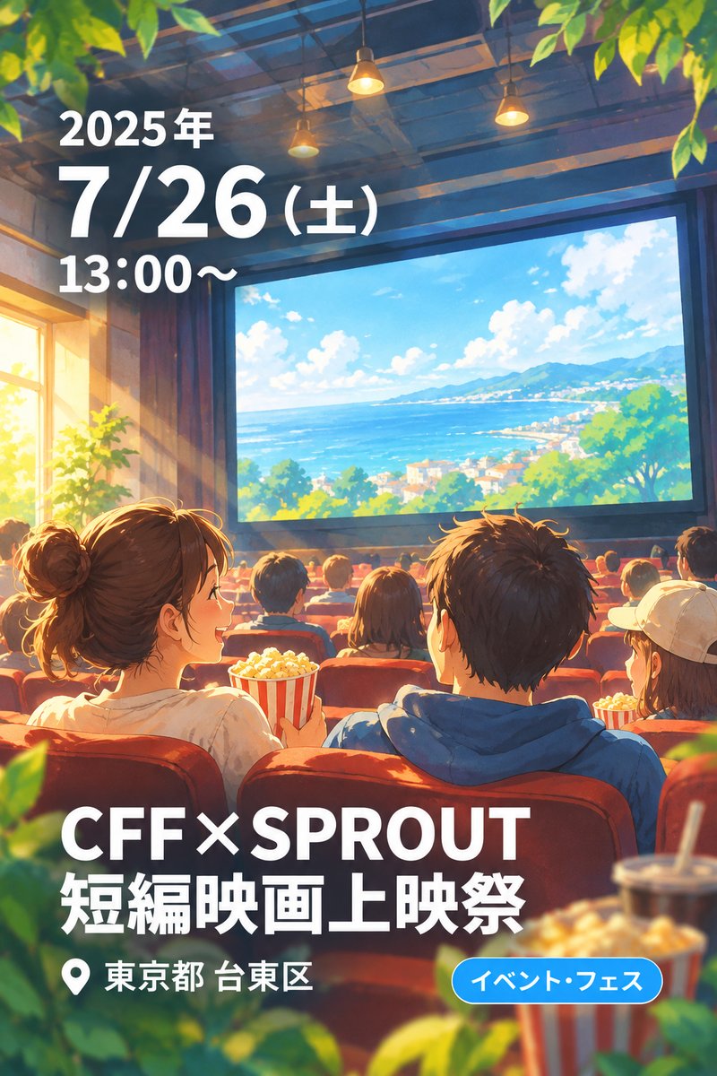 CFF×SPROUT 短編映画上映祭【全プログラム鑑賞可能チケット】