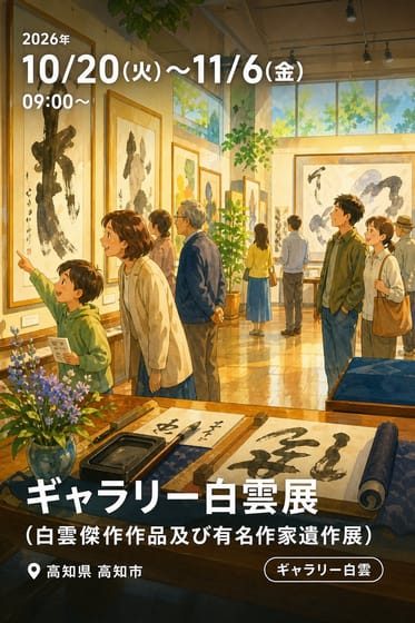 ギャラリー白雲展（白雲傑作作品及び有名作家遺作展）