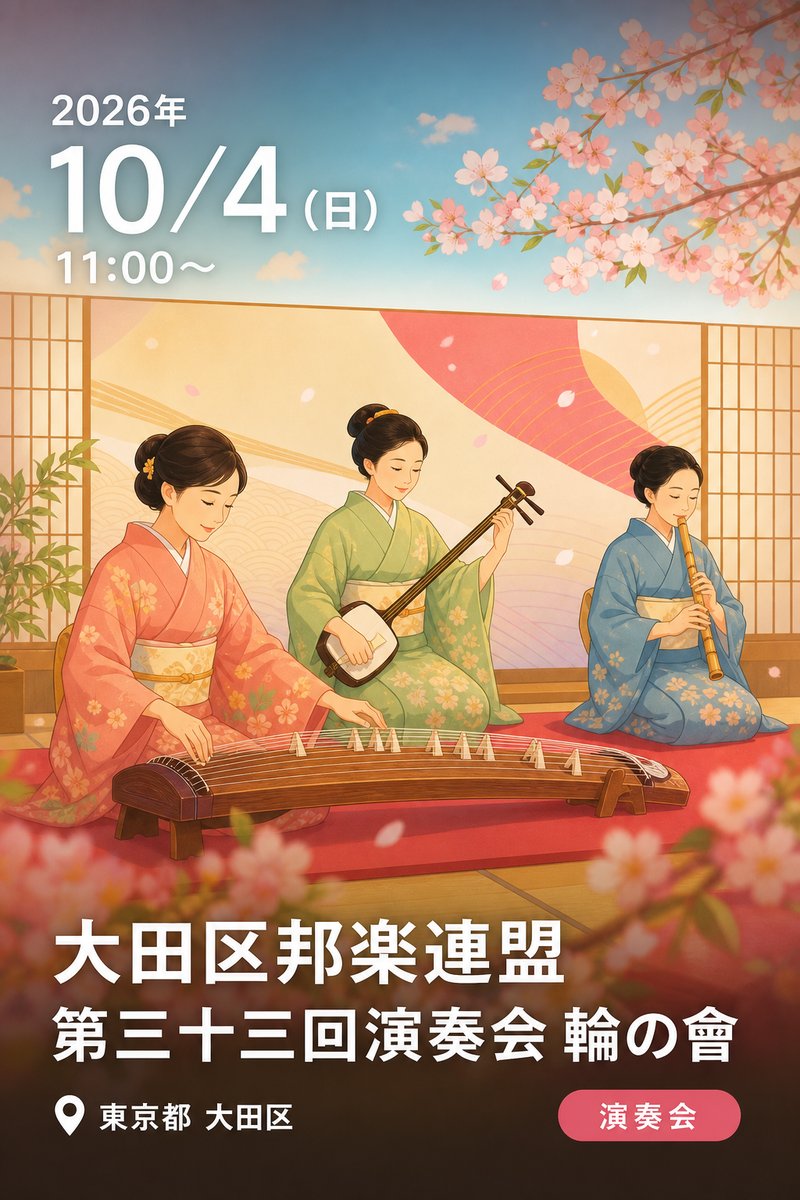 大田区邦楽連盟第三十三回演奏会 輪の會