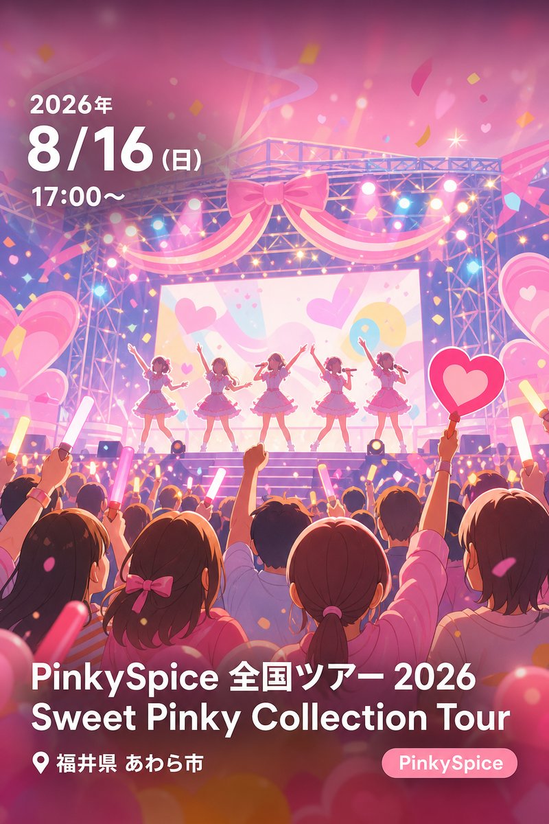 PinkySpice 全国ツアー 2026 Sweet Pinky Collection Tour キミとつくるアラモード 福井公演