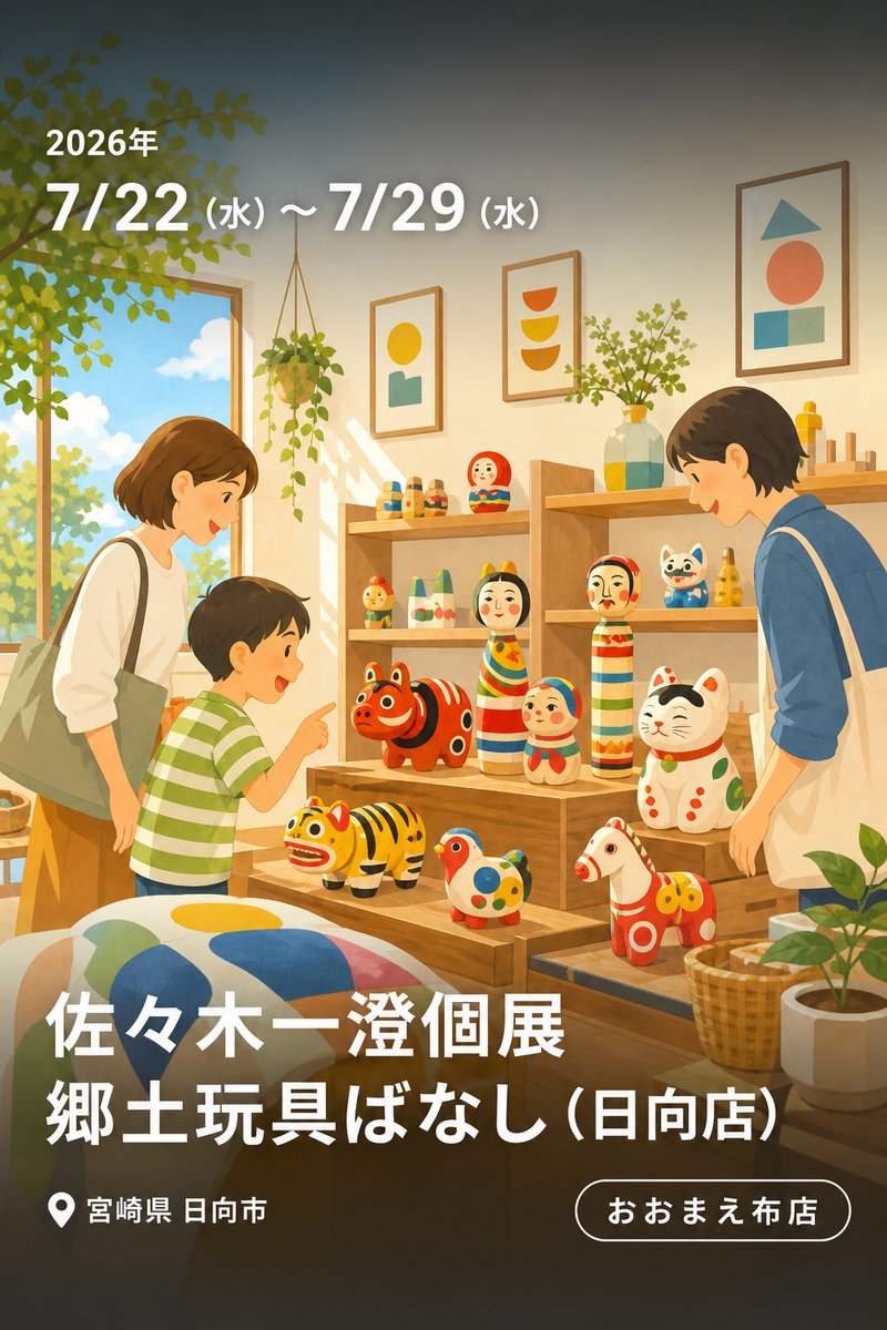 佐々木一澄個展 郷土玩具ばなし (日向店)