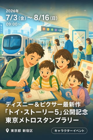 ディズニー＆ピクサー最新作「トイ・ストーリー5」公開記念 東京メトロスタンプラリー