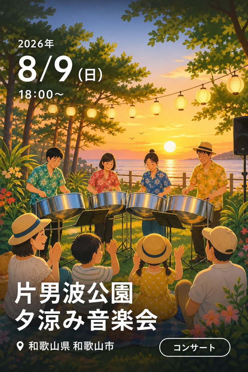 片男波公園 夕涼み音楽会