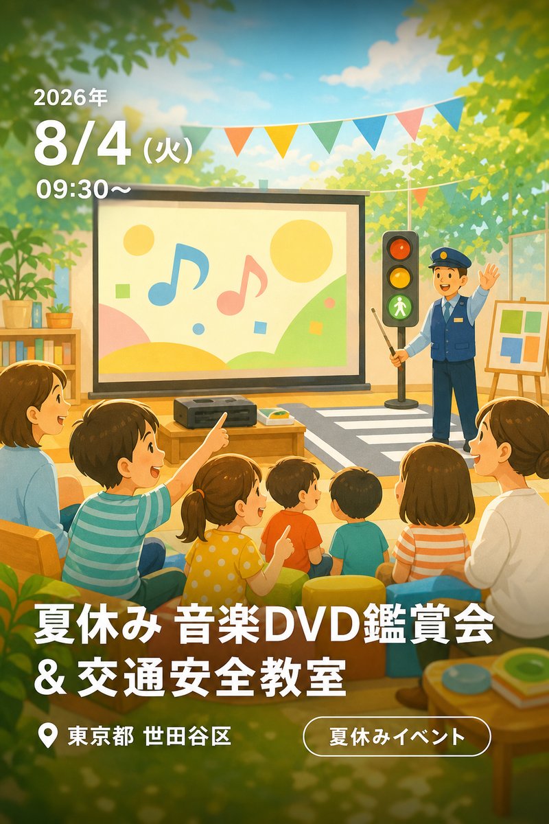 夏休み 音楽DVD鑑賞会 & 交通安全教室