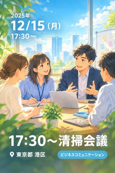 17:30〜清掃会議