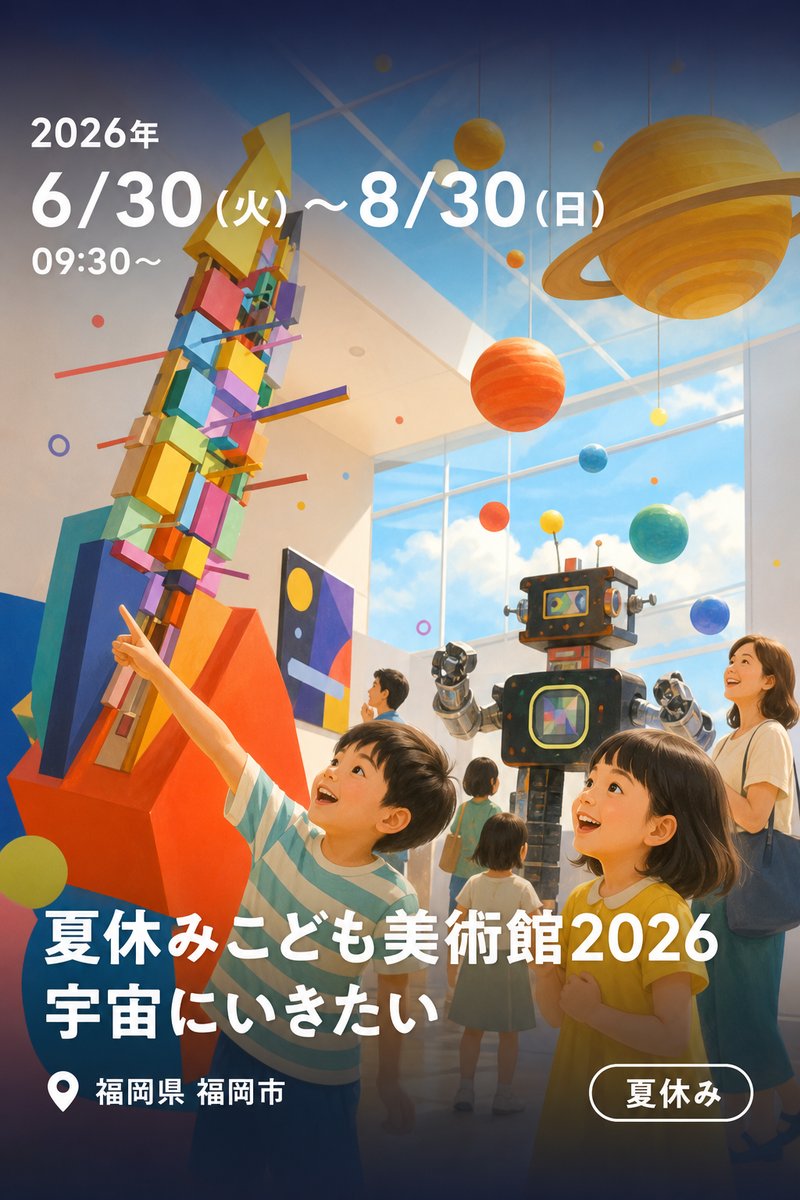 夏休みこども美術館2026 宇宙にいきたい
