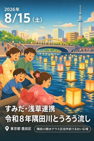 すみだ・浅草連携 令和８年隅田川とうろう流し