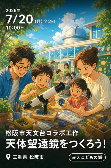 松阪市天文台コラボ工作 天体望遠鏡をつくろう！