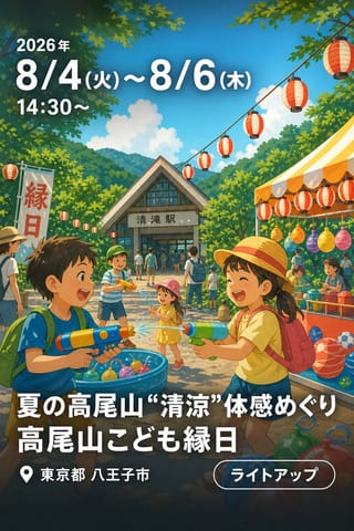 夏の高尾山”清涼”体感めぐり 高尾山こども縁日