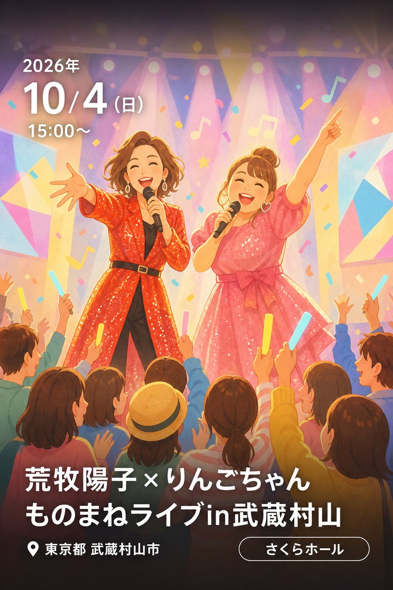 荒牧陽子×りんごちゃん ものまねライブin武蔵村山