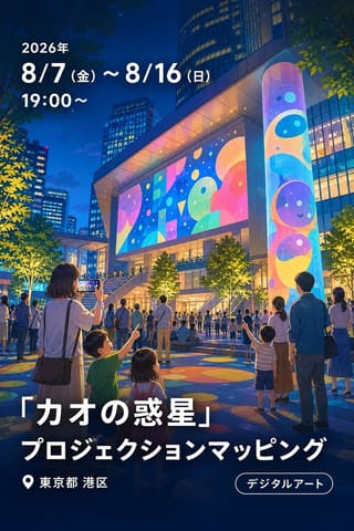 「カオの惑星」プロジェクションマッピング