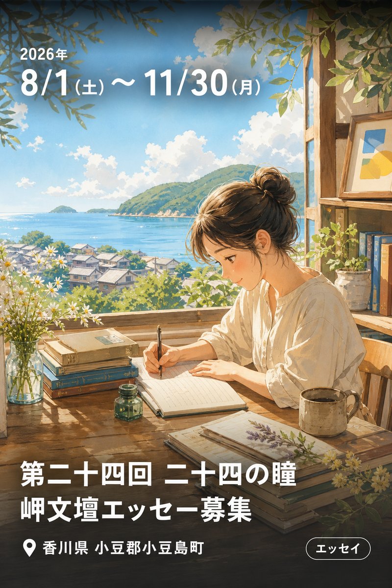 第二十四回 二十四の瞳 岬文壇エッセー募集