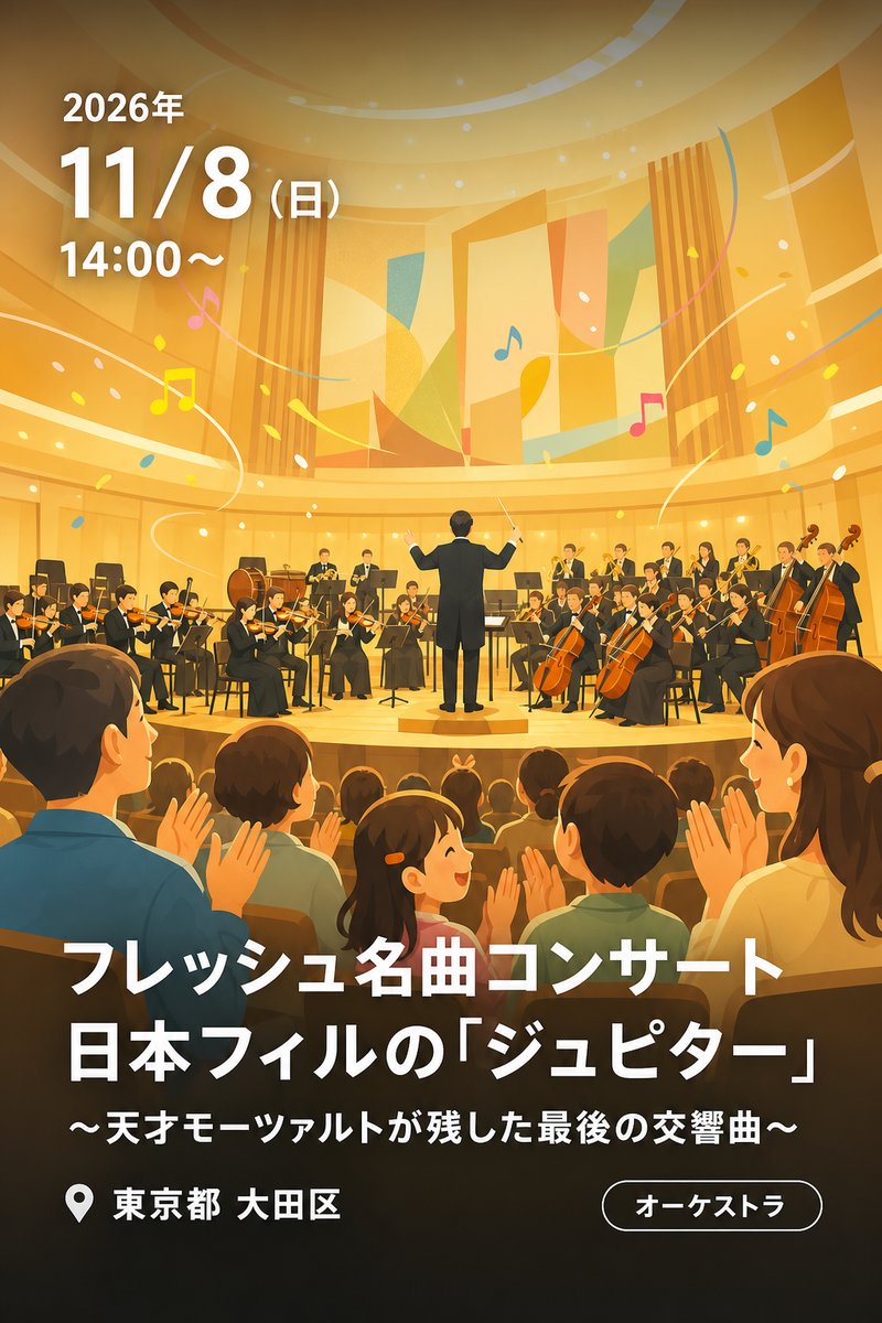 フレッシュ名曲コンサート 日本フィルの「ジュピター」 〜天才モーツァルトが残した最後の交響曲〜