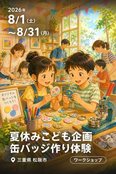 夏休みこども企画 缶バッジ作り体験